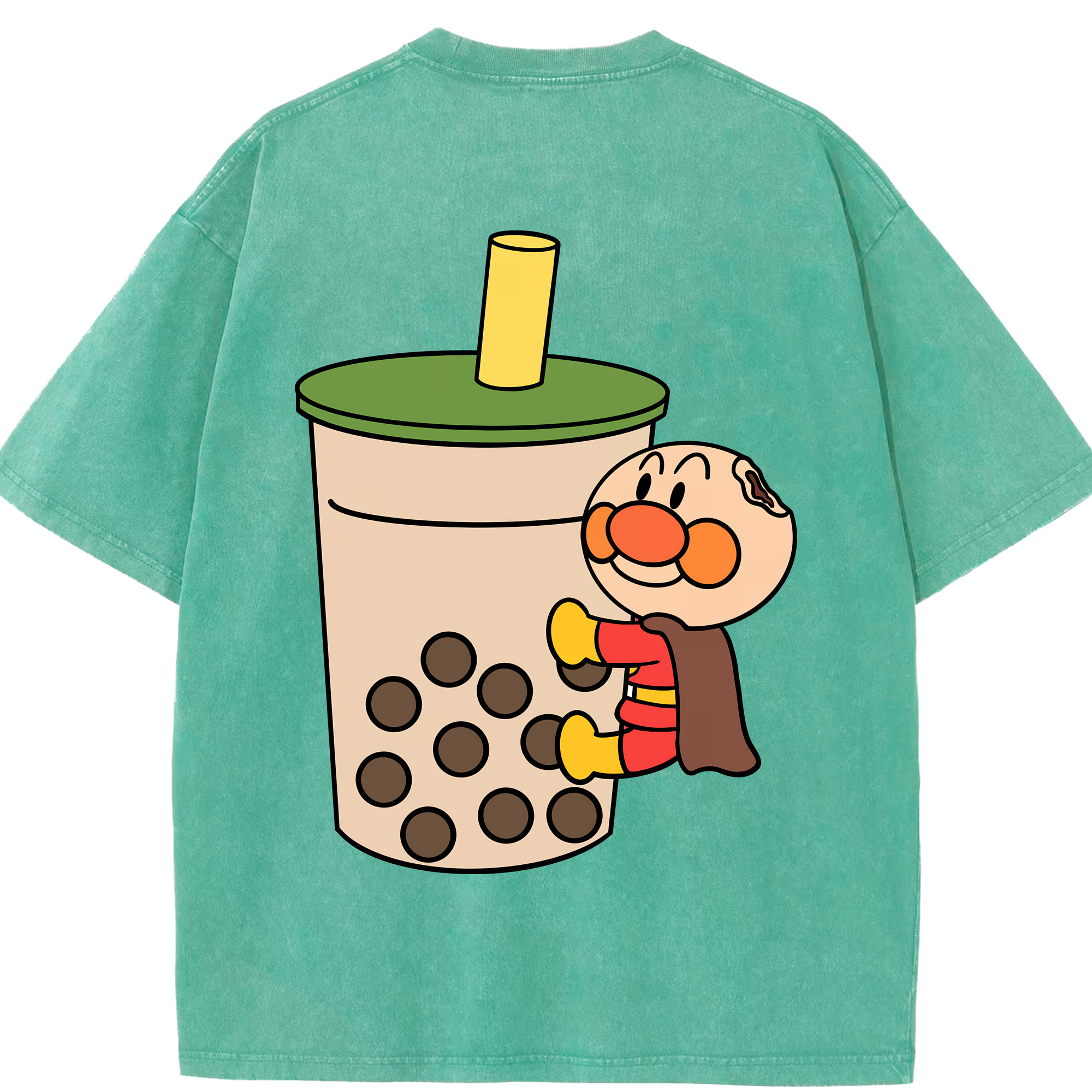 （画像用） アンパンマン Anpanman 綿100% ヴィンテージ風 半袖Tシャツ（背面プリント）